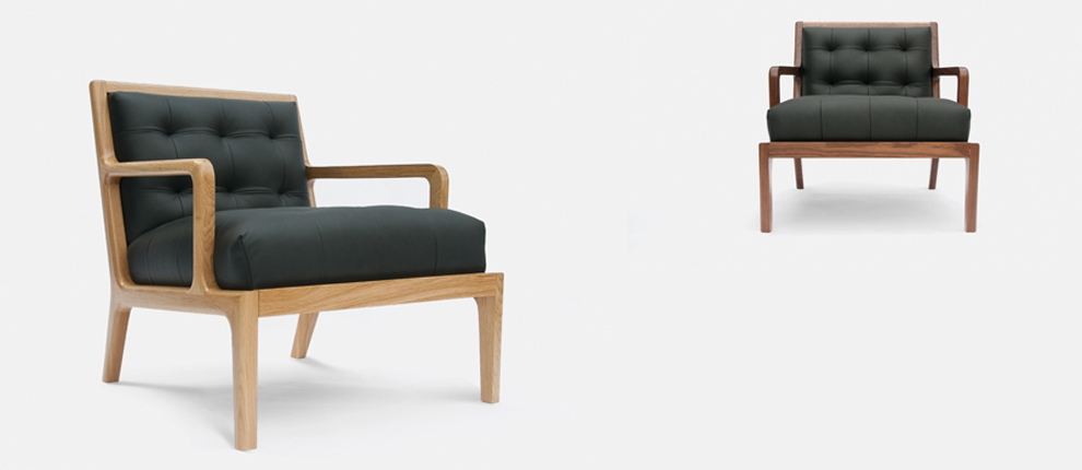 Lucan arm chair Leather Walnut Oak Lucan arm chair Leather Walnut Oak